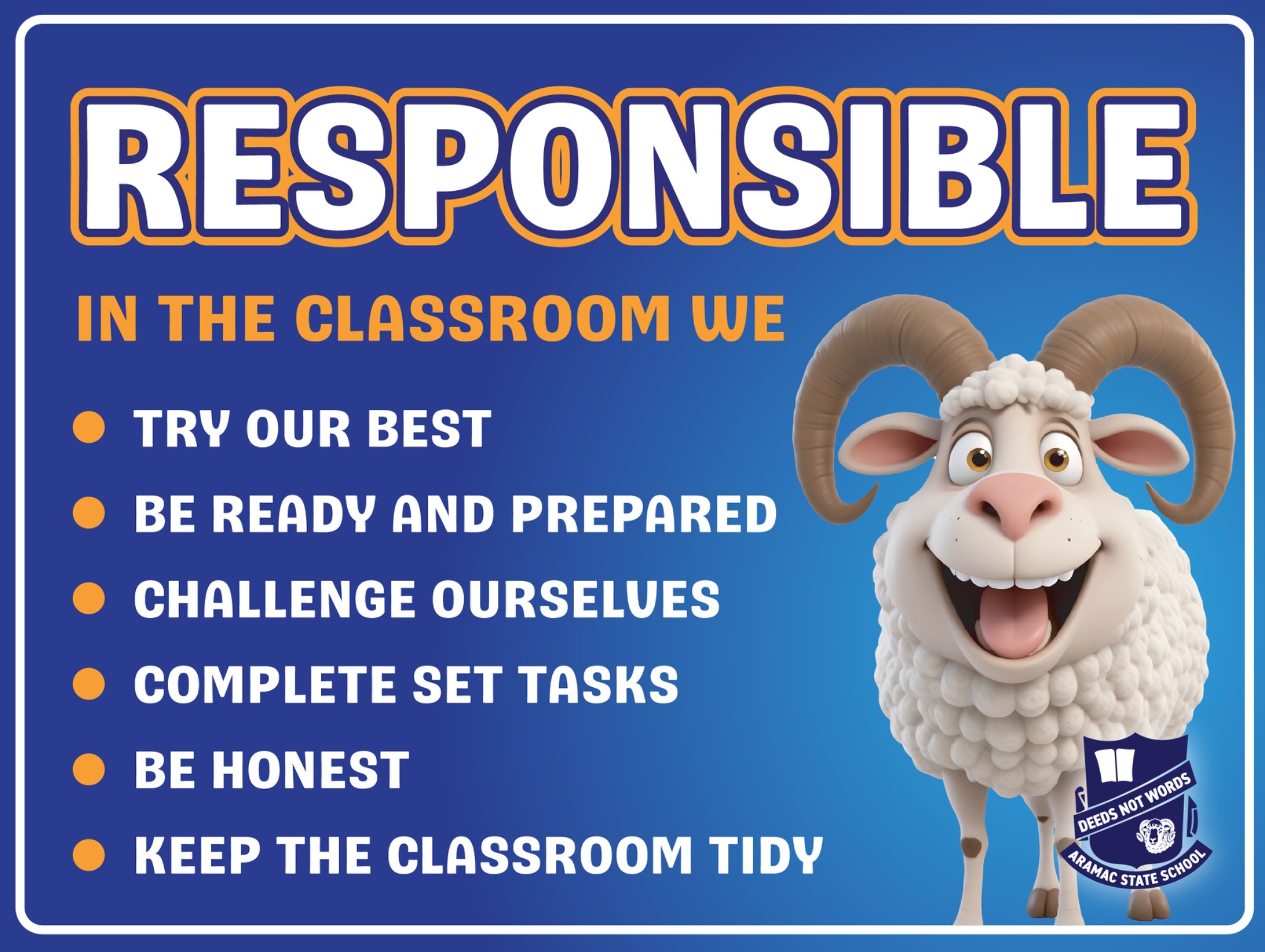 Responsible PBL sign sample artwork