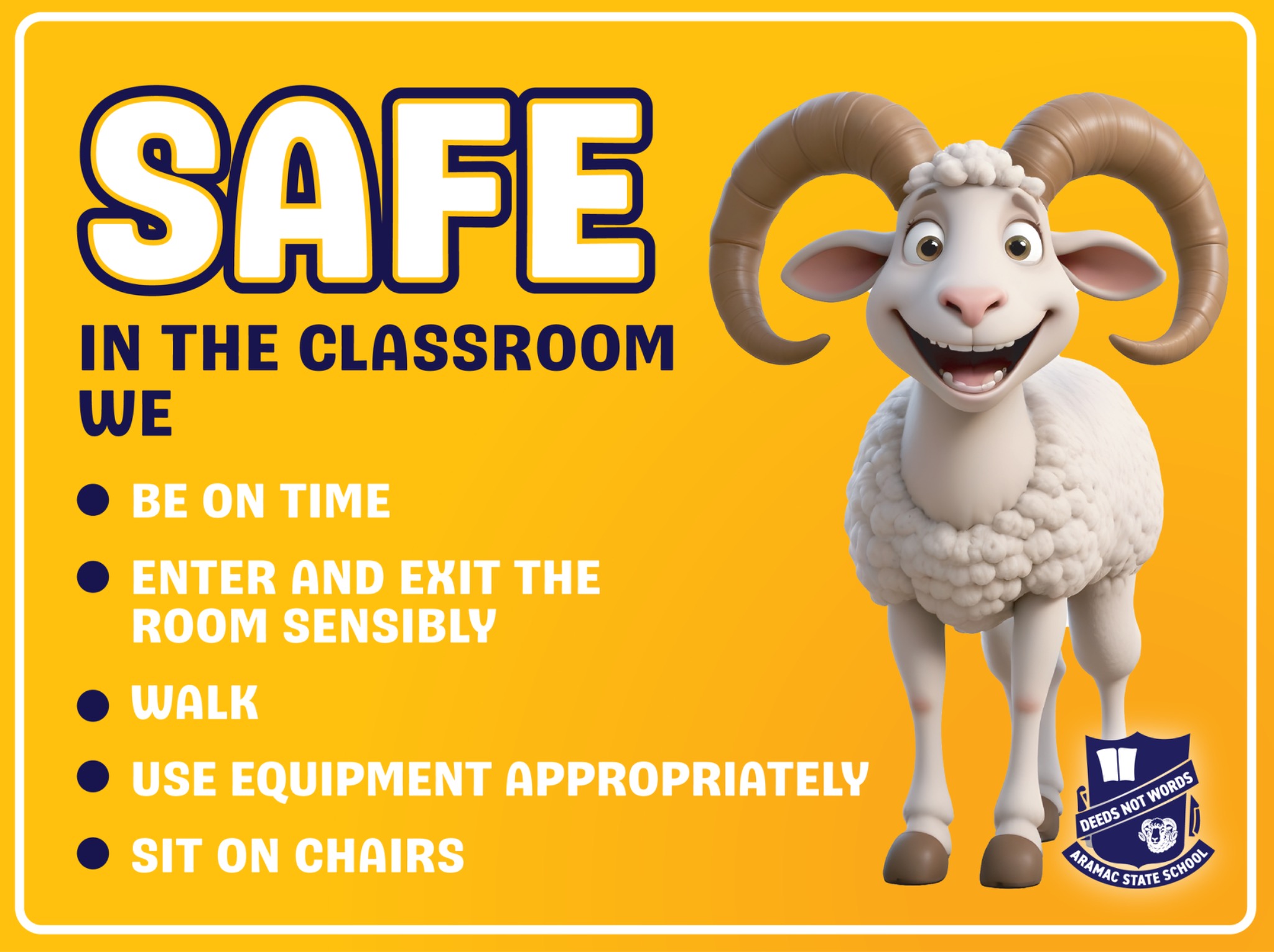 Safe PBL sign sample artwork