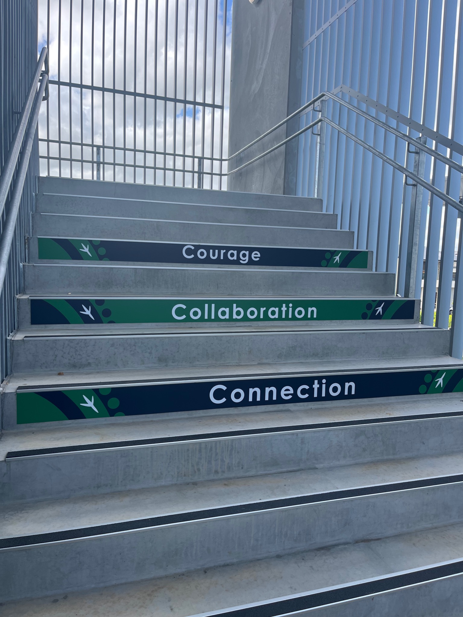 School stair mottos